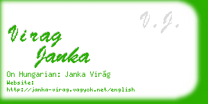 virag janka business card